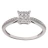 9ct White Gold 0.25ct Diamond Cluster Ring