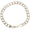 9ct Yellow Gold Square Curb Bracelet 8.5"