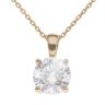 9ct Yellow Gold 1.00ct Lab Grown Diamond Solitaire Pendant and Chain 18"