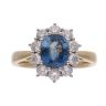18ct Yellow Gold Sapphire And Diamond Cluster Ring