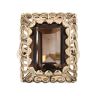 9ct Yellow Gold Smoky Quartz Single Stone Ring