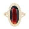 9ct Yellow Gold Garnet Solitaire Ring