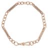9ct Rose Gold Patterned Links Fancy Bracelet 8"
