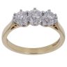 18ct Yellow Gold 1.00ct Brilliant Cut Diamond Trilogy Ring