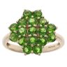9ct Yellow Gold Diopside Cluster Ring