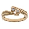 18ct Yellow Gold 0.08ct Diamond Two Stone Ring
