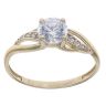 9ct Yellow Gold Cubic Zirconia Single Stone Ring