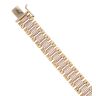 9ct Yellow Gold Cubic Zirconia Watch Strap Bracelet 9"
