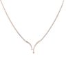 9ct White Gold 0.08ct Brilliant Cut Diamond Two Stone Chain 16"