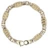 9ct Yellow and White Gold Fancy Bracelet 7.5"