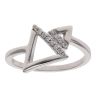Silver Cubic Zirconia Triangle Wrap Around Ring By Icesia