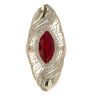 14ct Yellow Gold Cubic Zirconia Red Gemstone Ring