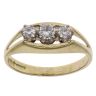 18ct Yellow Gold 0.30ct Brilliant Cut Diamond Trilogy Ring