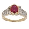 18ct Yellow Gold 0.65ct Diamond And Ruby Ring