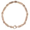 9ct Rose Gold Stars and Bars Bracelet 7.5"