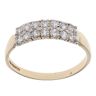 9ct Yellow Gold Cubic Zirconia Two Row Ring