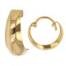 22ct Yellow Gold Plain Basket Hoop Earrings