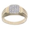 9ct Yellow Gold Cubic Zirconia Signet Ring