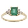 18ct Yellow Gold 0.20ct Diamond and Emerald Ring