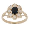 14ct Yellow Gold Sapphire and Opal Cluster Ring