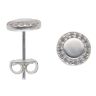 Silver Cubic Zirconia Halo Stud Earrings By Icesia