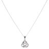 Silver Cubic Zirconia Knot Pendant And Chain 18" By Icesia