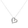 9ct White Gold 0.25ct Diamond Heart Pendant and Chain 20"
