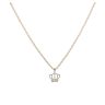 Children's 14ct Yellow White And Rose Gold Cubic Zirconia Pendant And 16" Chain