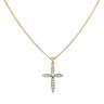 9ct Yellow Gold Cubic Zirconia Cross Pendant and Chain 20"