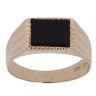 9ct Yellow Gold Onyx Square Signet Ring