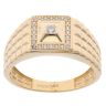14ct Yellow Gold Cubic Zirconia Signet Ring