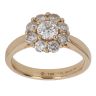 18ct Yellow Gold 1.04ct Brilliant Cut Diamond Cluster Ring