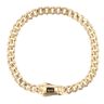 14ct Yellow Gold Monaco Curb Classic Plain Lock Bracelet 6.5"