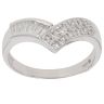 Platinum 0.50ct Brilliant And Baguette Cut Diamond Wishbone Ring