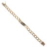 9ct Yellow Gold Curb ID Bracelet 9"