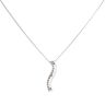 18ct White Gold 0.10ct Diamond Wave Pendant And Chain 18"
