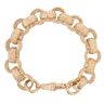 9ct Yellow Gold Patterned Belcher Bracelet 9"