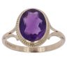 9ct Yellow Gold Amethyst Single Stone Ring