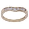 9ct Yellow Gold Cubic Zirconia Wishbone Ring