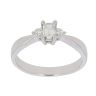 18ct White Gold 0.40ct Millenium and Brilliant Cut Diamond Trilogy Ring