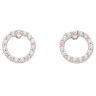 Silver Cubic Zirconia Circle Earrings by Icesia
