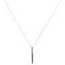 9ct White Gold 0.10ct Diamond Bar Pendant and Chain 18"