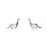 Silver Dinosaur Stud Earrings