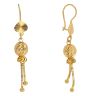 22ct Yellow Gold Diamond Cut Tassel Drop Earrings