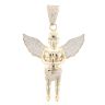 9ct Yellow Gold Cubic Zirconia Cherub Pendant