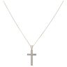 9ct Yellow Gold 0.25ct Diamond Cross Pendant and Chain 18"