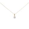 9ct Yellow Gold 0.08cts Diamond Drop Pendant And 16" Chain by Anya Belle