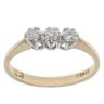 9ct Yellow Gold 0.20ct Brilliant Cut Diamond Trilogy Ring
