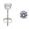 Silver Cubic Zirconia Stud Earrings By Icesia