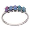 9ct White Gold Opal Triplet Five Stone Ring